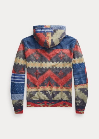 Men's Polo Ralph Lauren Patchwork Fleece Hoodies | 423561XVZ